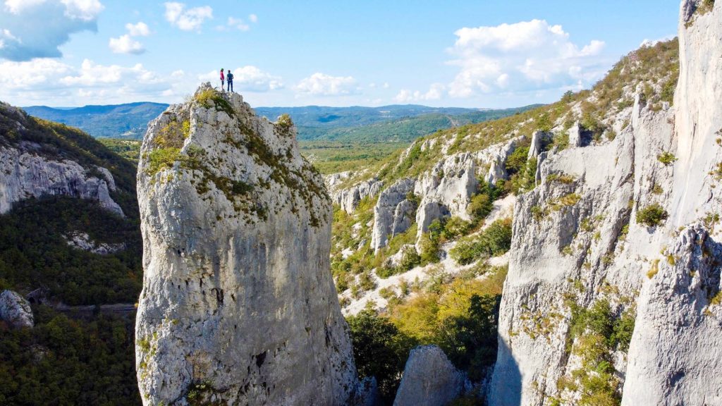 Routen Kompanj Übersicht Klettern Istrien Kroatien Klettercamp